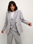 KAFFE Sakura Single Breasted Blazer, Grey Melange