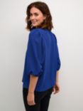 KAFFE Janne Jersey Blouse, Beacon Blue