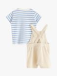 Lindex Baby T-Shirt and Bib Shorts Set, Light Blue