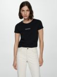 Mango Logo T-Shirt, Black