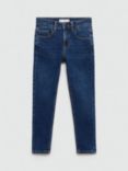 Mango Kids' Slim Fit Classic Denim Jeans, Open Blue