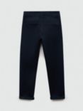 Mango Kids' Piccolo Cotton Blend Chino Trousers, Dark Navy