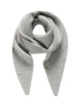 KAFFE Siv Pointed Wool Blend Scarf, Grey Melange