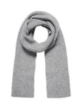 KAFFE Getty Cable Knit Wool Blend Scarf, Grey Melange