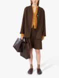 Lovechild 1979 Maisa Wool Blend Belted Blazer, Chocolate Brown