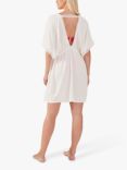 Accessorize Embroidered Open Kaftan, White