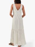 Accessorize Cotton Tie Front Maxi Dress, Ivory