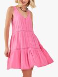 Accessorize Lace Insert Swing Mini Dress, Pink