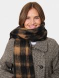 Saint Tropez Falberta Check Scarf, Black/Brown