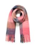 Saint Tropez Falberta Check Scarf, Pink/Multi