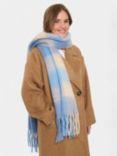 Saint Tropez Falberta Check Scarf, Blue/Cream