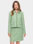 Saint Tropez Fummi Check Boucle Jacket, Kale