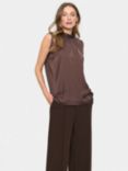 Saint Tropez Aileen Sleeveless Top, Chocolate Brown