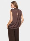 Saint Tropez Aileen Sleeveless Top, Chocolate Brown