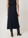 Jigsaw Cotton Blend Knit Skirt, Navy