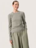 Soaked In Luxury Spina Ribbed Jumper, Grey