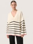 Soaked In Luxury Musling Stripe Jumper, Whisper White/Multi