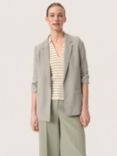 Soaked In Luxury Shirley Roll Sleeve Blazer, Grey