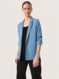 Soaked In Luxury Shirley Roll Sleeve Blazer, Blue