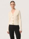 Soaked In Luxury Lidya Rib Knit Cardigan, Whisper White