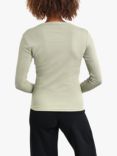 Sisters Point Eike Slim Fit Ribbed Top, Light Khaki