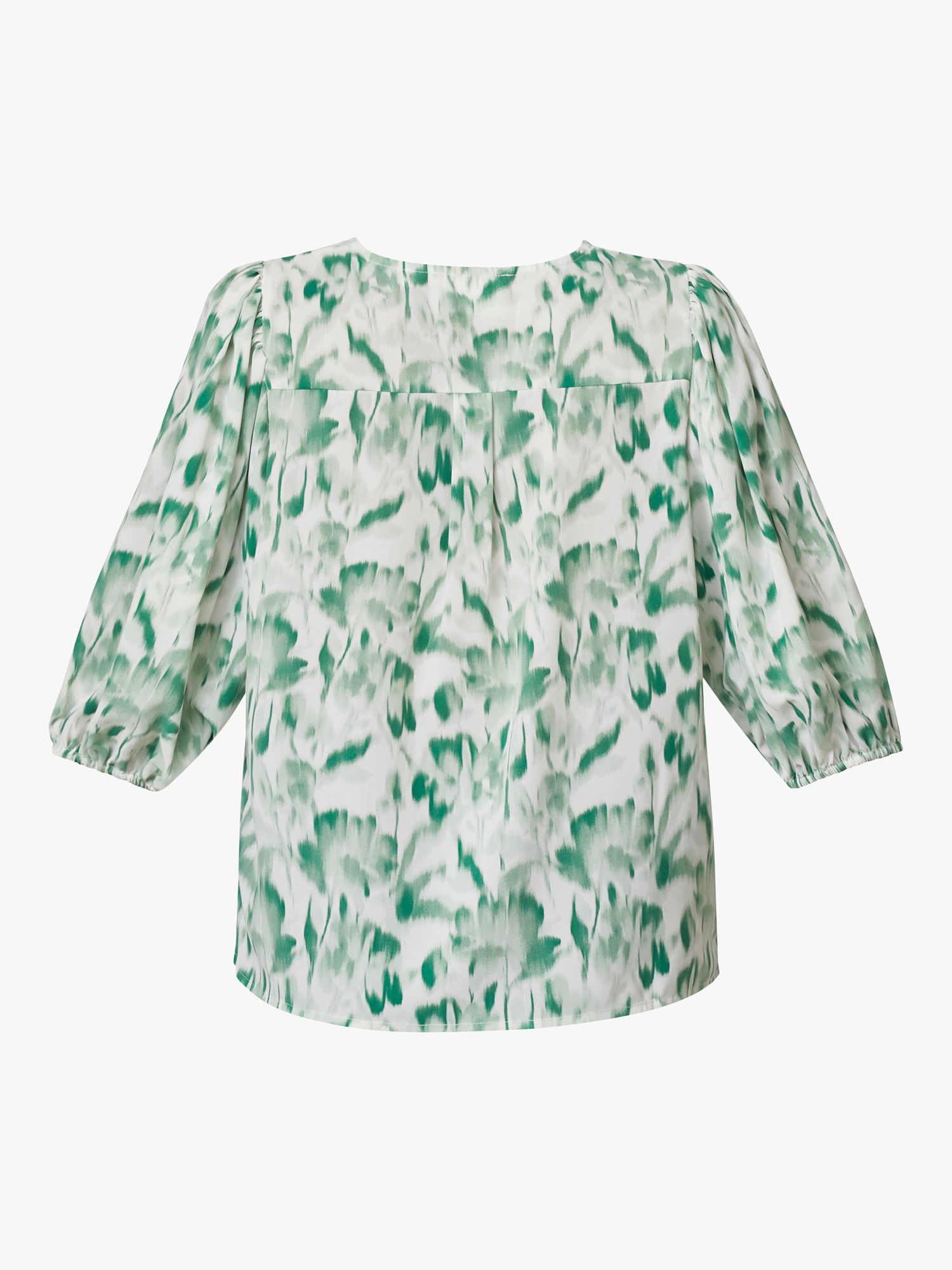 Sisters Point Ventia Abstract Floral Top, Green/White