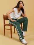 Baukjen Tippi Double Side Stripe Joggers, Pine Green/Cream