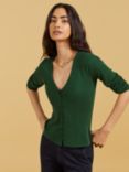 Baukjen Audrey V-Neck Cardigan Top, Green