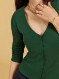 Baukjen Audrey V-Neck Cardigan Top, Green