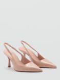 Mango Riti Stiletto Heel Slingback Court Shoes, Light Pink