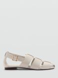 Mango Fisherman Leather Sandals, Cream