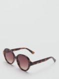 Mango Jaily Sunglasses, Dark Havana/Red Gradient