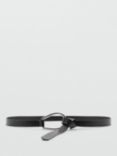 Mango Linky Skinny Belt, Black