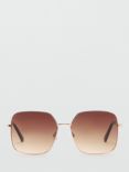 Mango Julia Sunglasses, Gold