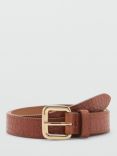 Mango Coqui Croc Belt, Brown