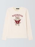 Weekend MaxMara Bear Long Sleeve Top, Milk