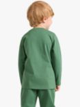 Lindex Kids' Cotton Printed Long Sleeve Top, Green