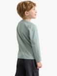 Lindex Kids' Cotton Sequin Long Sleeve Top, Light Dusty Green