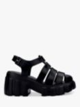 Melissa Megan Heeled Fisherman Sandals, Black