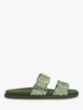 Melissa Lust Slider Sandals, Green/Metallic Green