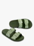 Melissa Lust Slider Sandals, Green/Metallic Green