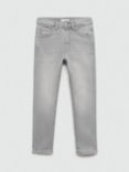 Mango Kids' Denim Skinny Fit Jeans, Open Grey