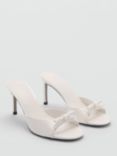 Mango Noemi Bow Detail Sandals, White