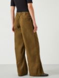 HUSH Thea Wide Leg Trousers, Olive