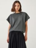 HUSH Leonie Short Sleeve T-Shirt, Washed Grey