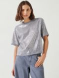 HUSH Holly Sequin T-Shirt, Grey