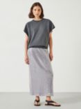 HUSH Anais Sheer Sequin Maxi Skirt, Opal Grey