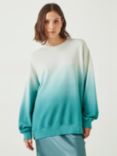 HUSH Ombre Quaden Oversized Sweatshirt, Aqua/Multi