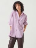 HUSH Coleena Oversized Shirt, Pink/White