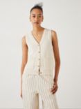 HUSH Ottiline Knitted Waistcoat, Soft White